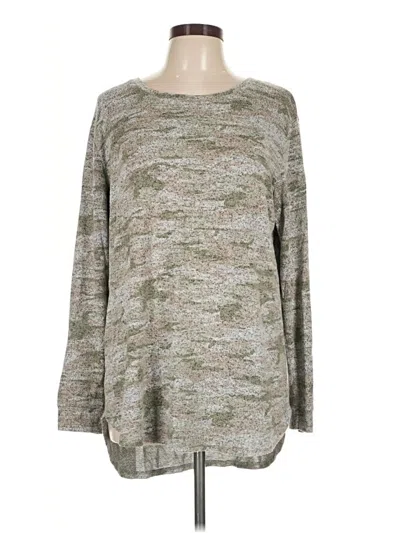 Pre-owned Jane And Delancey Long Sleeve Top Gray Boatneck Tops