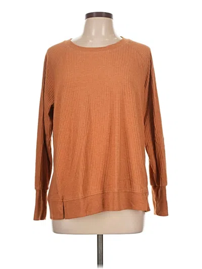 Pre-owned Jane And Delancey Long Sleeve T-shirt In Brown