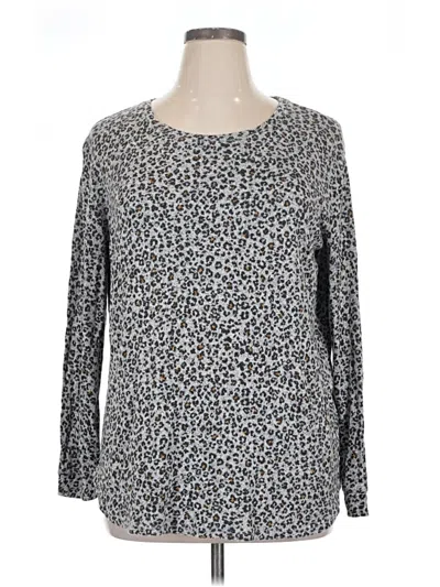 Pre-owned Jane And Delancey Long Sleeve T-shirt In Silver