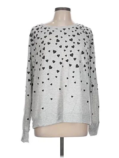 Pre-owned Jane And Delancey Long Sleeve T-shirt In Silver