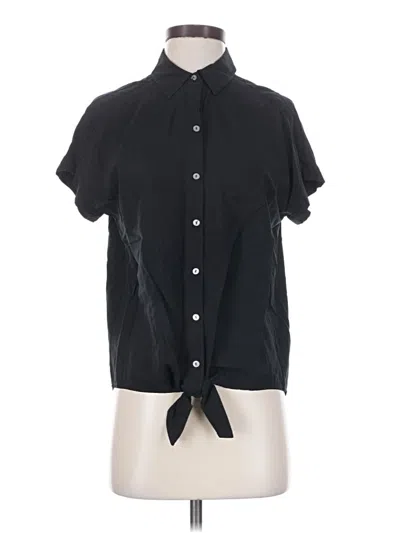 Pre-owned Jane And Delancey Short Sleeve Blouse In Black