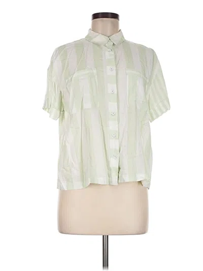 Pre-owned Jane And Delancey Short Sleeve Blouse In Green