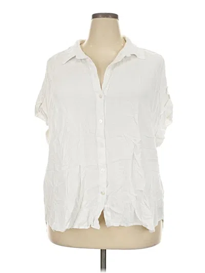 Pre-owned Jane And Delancey Short Sleeve Blouse In Ivory