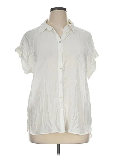 Pre-owned Jane And Delancey Short Sleeve Blouse In Ivory