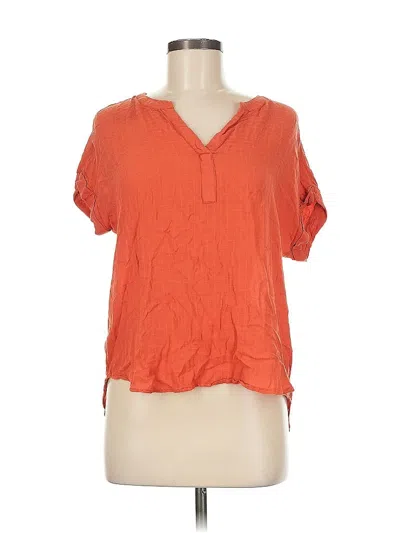 Pre-owned Jane And Delancey Short Sleeve Blouse In Orange