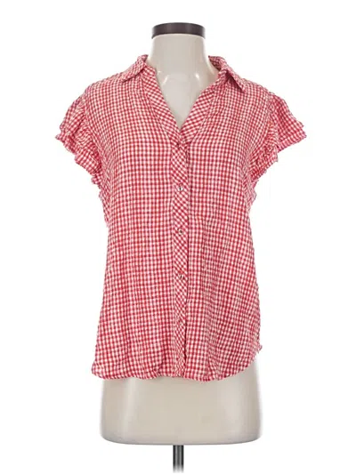 Jane And Delancey Short Sleeve Blouse In Pink
