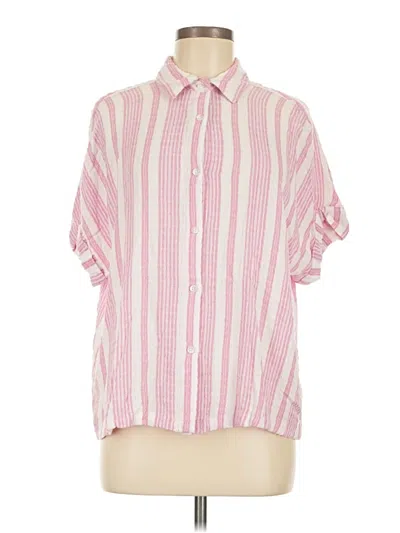 Pre-owned Jane And Delancey Short Sleeve Blouse In Pink