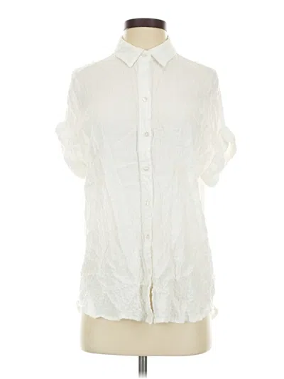 Pre-owned Jane And Delancey Short Sleeve Blouse In White