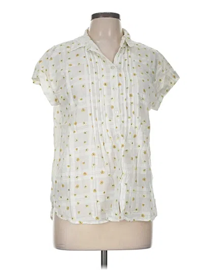 Pre-owned Jane And Delancey Short Sleeve Blouse In Yellow