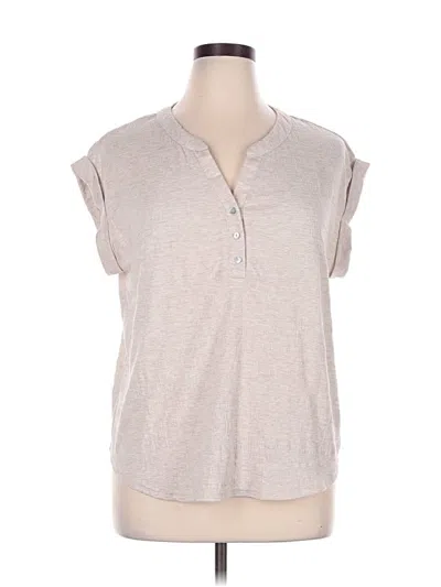 Pre-owned Jane And Delancey Short Sleeve Henley Shirt In Gray
