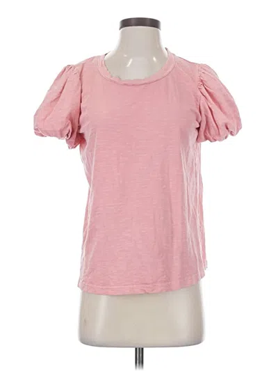 Pre-owned Jane And Delancey Short Sleeve Top Pink Cold Shoulder Neckline Tops