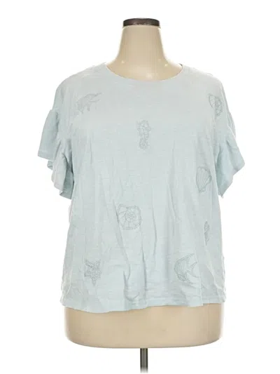 Pre-owned Jane And Delancey Short Sleeve T-shirt In Blue