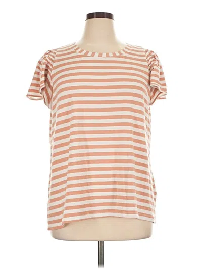 Pre-owned Jane And Delancey Short Sleeve T-shirt In Brown