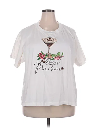 Pre-owned Jane And Delancey Short Sleeve T-shirt In White
