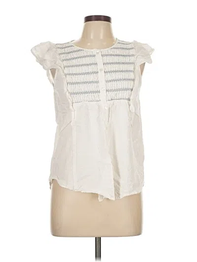Pre-owned Jane And Delancey Sleeveless Blouse In White