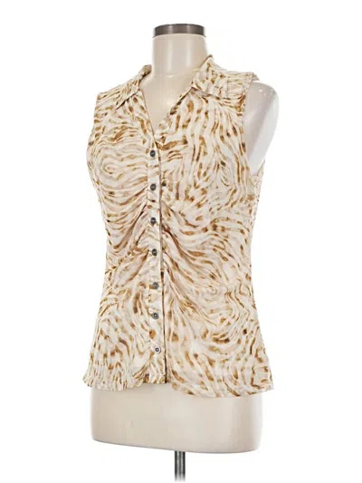Pre-owned Jane And Delancey Sleeveless Blouse In White