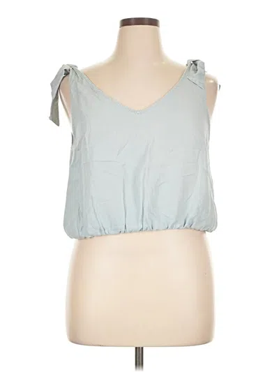 Pre-owned Jane And Delancey Tank Top Blue Strapless Neckline Tops