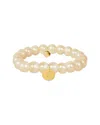 Jane Basch 14k 6-8mm Pearl Initial Bracelet
