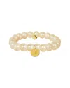Jane Basch 14k 6-8mm Pearl Initial Bracelet In Multicolor