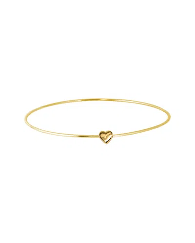 Jane Basch 14k & 22k Over Silver Heart Bangle