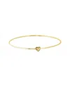 Jane Basch 14k & 22k Over Silver Heart Bangle