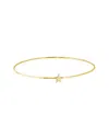Jane Basch 14k & 22k Over Silver Star Bangle