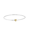 Jane Basch 14k & Silver Heart Bangle