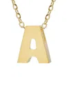 Jane Basch 14k Block Initial Necklace (a-z)