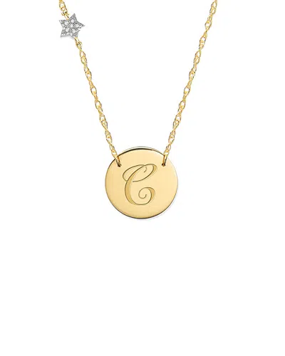 Jane Basch 14k Diamond A-z Initial Necklace (a-z) In Gold