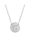 Jane Basch 14k Diamond Initial Disc Necklace (a-z) In Silver