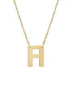 Jane Basch 14k Diamond Initial Necklace (a-z) In Multicolor