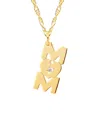 Jane Basch 14k Diamond Mom Angled Necklace