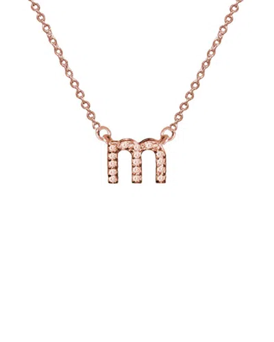 JANE BASCH JANE BASCH 14K ROSE GOLD DIAMOND LOWERCASE INITIAL NECKLACE (A-Z)