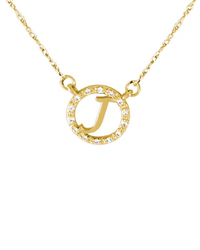 JANE BASCH JANE BASCH 14K YELLOW GOLD DIAMOND INITIAL CIRCLE NECKLACE (A-Z)
