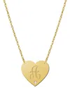 Jane Basch 22k Over Silver Diamond Initial Necklace