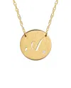 Jane Basch 22k Over Silver Diamond Initial Necklace (a-z)