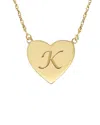 Jane Basch 22k Over Silver Heart Initial Pendant (a-z) In Multicolor