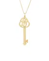 Jane Basch 22k Over Silver Initial Key Pendant (a-z) In Multicolor