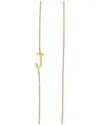 Jane Basch 22k Over Silver Sideways Block Initial Pendant (a-z) In Multicolor