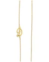 Jane Basch 22k Over Silver Sideways Script Initial Pendant (a-z) In Gold