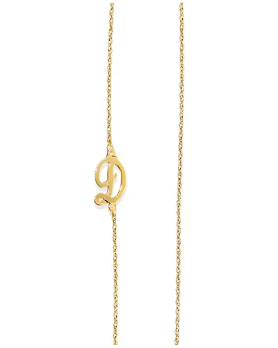 JANE BASCH JANE BASCH 22K OVER SILVER SIDEWAYS SCRIPT INITIAL PENDANT (A-Z)