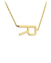 Jane Basch 22k Over Silver Sideways Initial Pendant (a-z) In Gold