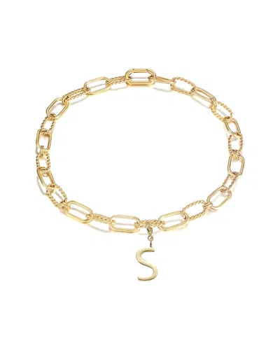 JANE BASCH JANE BASCH COOL STEEL PLATED INITIAL CHARM NECKLACE (A-Z)