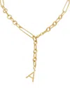 Jane Basch Cool Steel Plated Initial Y Necklace (a-z)