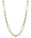 Jane Basch Cool Steel Plated Paperclip Chain Necklace