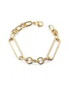 Jane Basch Cool Steel Plated Paperclip Link Bracelet