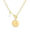 Jane Basch Designs 9mm Pearl Initial Necklace
