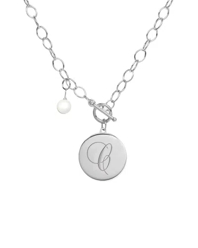 Jane Basch Designs 9mm Pearl Initial Necklace