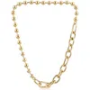 Jane Basch Designs Bead & Link Necklace In Yellow
