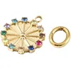 Jane Basch Designs Colorful Crystal Charm & Connector In Gold